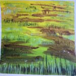 grass choirs , acrylic on paper by Lauren McKinley Renzetti