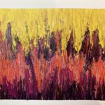 letendre grasses acrylic on paper by Lauren McKinley Renzetti