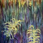 linear ragweed grass dance , watercolour 8 x 10 by Lauren McKinley Renzetti