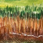 meadow striations watercolourby Lauren McKinley Renzetti