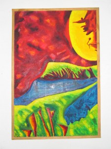 Bask in the Warm Glow;Self Portrait by Lauren McKinley Renzetti