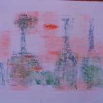 Fuzzy Vases yangmonoprint by Lauren McKinley Renzetti