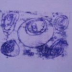 Ovals mono print by Lauren McKinley Renzetti