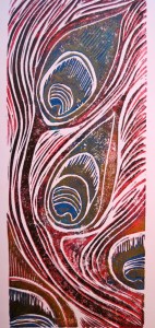 Feathers going right by Lauren McKinley Renzetti