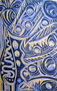 Peacock Left Side by Lauren McKinley Renzetti