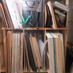 racks of paintings by Lauren McKinley Renzetti