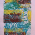 Turquoise Monoprint by Lauren McKinley Renzetti