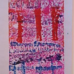 Pink Monoprint by Lauren McKinley Renzetti