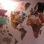 Map of the World -living room hallway by Lauren McKinley Renzetti