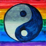 13. Rainbow Ying Yang 10 x 10 $25 by Lauren McKinley Renzetti