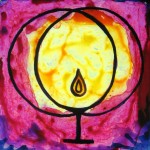 15 . Unitarian Universalist Chalice 10 x 10 $30 by Lauren McKinley Renzetti
