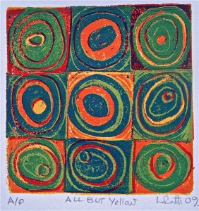 All But Yellow, softoleum reduction by Lauren McKinley Renzetti