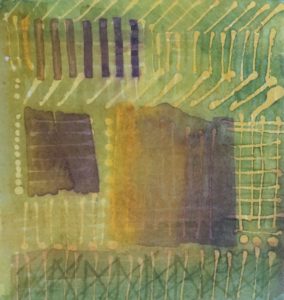 Green with Purple Square by Lauren McKinley Renzetti