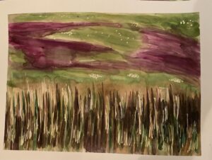 Meadow, watercolour by Lauren McKinley Renzetti