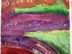 Thistley meadow by Lauren McKinley Renzetti