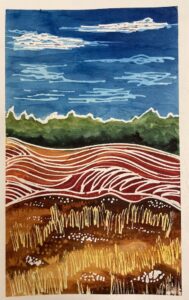 farm land melody watercolourby Lauren McKinley Renzetti