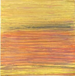 furrows , acrylic on paper by Lauren McKinley Renzetti
