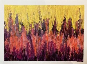 letendre grasses acrylic on paper by Lauren McKinley Renzetti