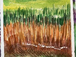meadow striations watercolourby Lauren McKinley Renzetti