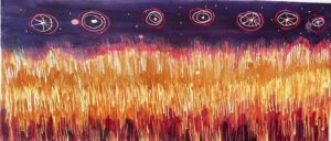 night stars twinkle on meadow watercolour largeby Lauren McKinley Renzetti