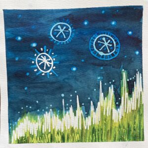 star song watercolour small by Lauren McKinley Renzetti