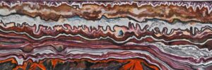 Crazy Lace Agate, acrylic on canvas, 12" x 36", 2016 www.laurenmckinleyrenzetti.ca