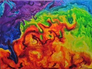 Coast of Florida- Gulf Stream I , 2013 acrylic by lauren mckinley renzetti