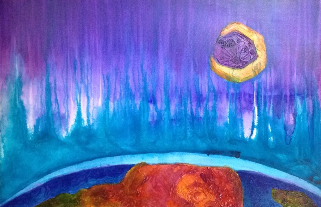 Earths Protective Shield 2019 acrylic  by lauren mckinley renzetti 