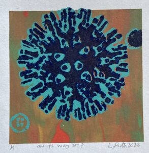 on its way out silkscreen by lauren mckinley renzetti 2022