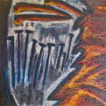 dandelion wine, acrylic on canvas 24 x 24 2007 by Lauren Renzetti