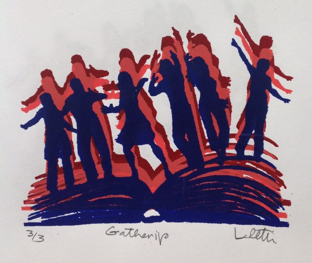 gatherings silkscreen by lauren mckinley renzetti