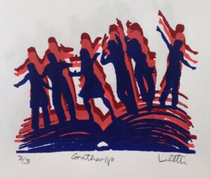 gatherings silkscreen by lauren mckinley renzetti