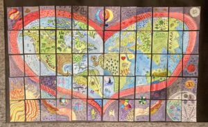 heart earth drawing by Neighbourhood 2024design by lauren renzetti