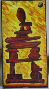 innnukshulk of strength 2005 acrylic on canvas 2' x 3' by lauren renzetti