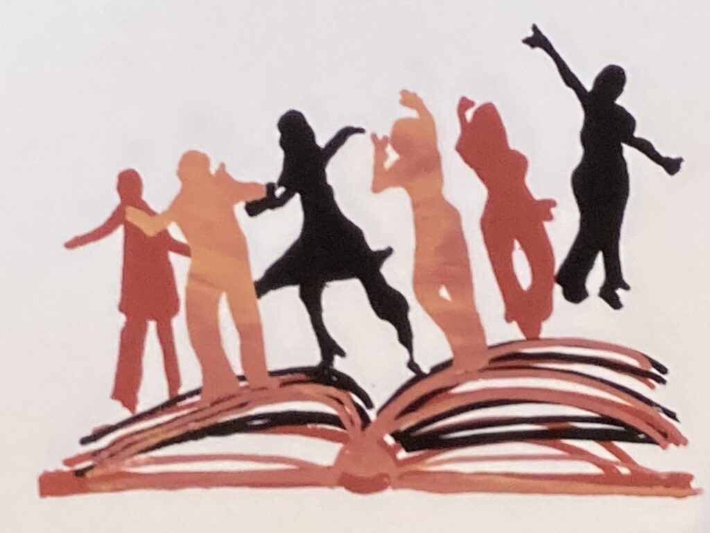 mixed gathering invite all to the dance silkscreen by lauren mckinley renzetti