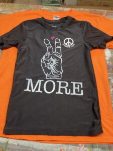 more peace black tshirt by lauren renzetti 2024