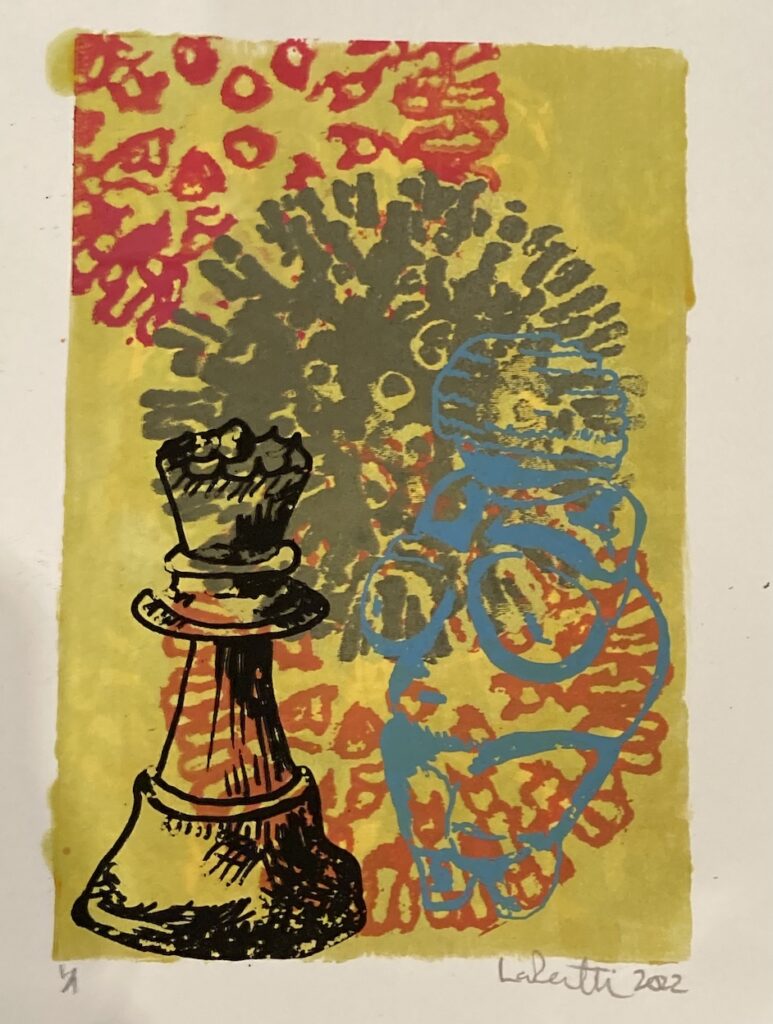 nature check mate silkscreen by lauren mckinley   renzetti  