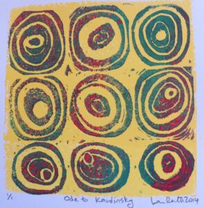 ode ot kandinsky- lino by lauren mckinley renzetti