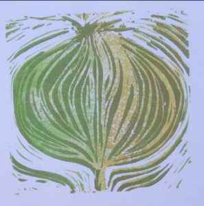 onion- lino reduction by lauren mckinley renzetti