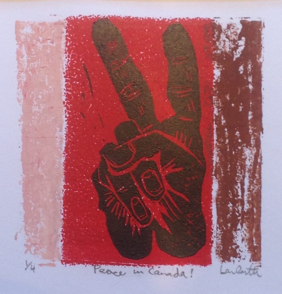peace in canada- lino by lauren mckinley renzetti