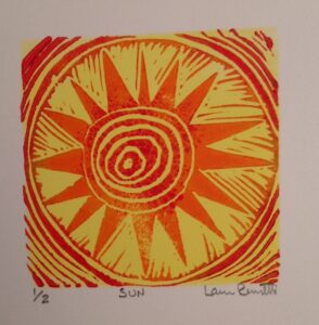 sun - lino by lauren mckinley renzetti