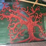 Capital Campaign Tree for Unicamp of Ontario, 14’ x 21’, wooden sculpture, Honeywood, by lauren renzetti 2018-19