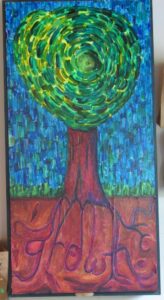 tree of growth,2 ' x 3' acrylic on canvas , 2005 at unicamp by lauren renzetti
