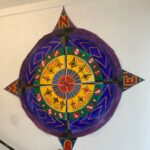 unicamp compass windrose -2015 5'wide acrylic on canvas group work design by lauren renzetti