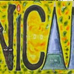 unicamp sign 2018, acrylic on canvas 2' x 4' by lauren rnezetti