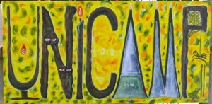 unicamp sign 2018, acrylic on canvas 2' x 4' by lauren rnezetti