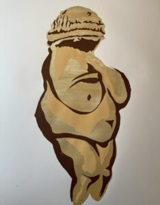 venus in gold on white 2023 silkscreen by lauren mckinley renzetti