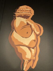 venus in orange on black 2023 silkscreen by lauren mckinley renzetti
