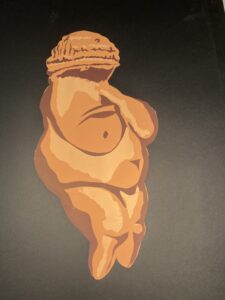 venus in orange on black 2023 silkscreen by lauren mckinley renzetti