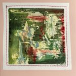 Swamp Water, watercolour, beads by Lauren McKinley Renzetti
